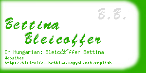 bettina bleicoffer business card